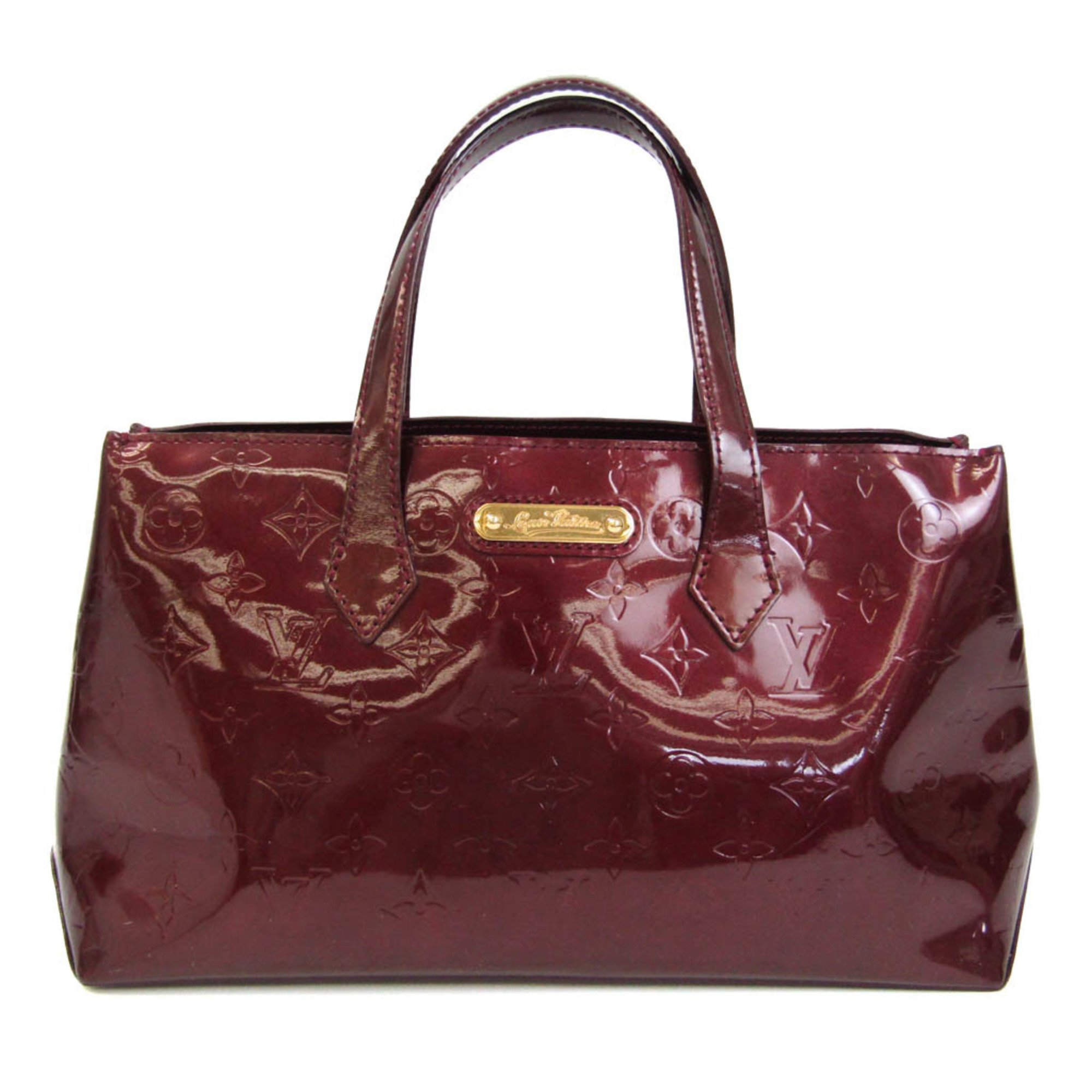 Louis Vuitton Monogram Vernis Wilshire Pm M91644 Women's Handbag Rouge Fauviste